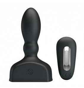 MR PLAY - Remote-Controlled Inflatable Vibrating Anal Plug (Chargeable - Black)
